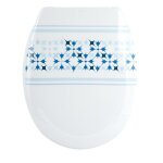 Abattant wc thermo dur malta bleu & blanc - charni�res ps