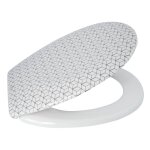 Abattant wc thermo dur mozaik beige - charni�res ps