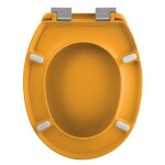 Abattant wc thermo dur neela jaune mat - charni�res abs chrom�