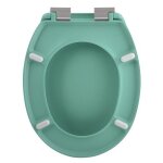 Abattant wc thermo dur neela vert mat - charni�res abs chrom�