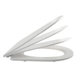 Abattant wc thermo dur slim blanc - charni�nres inox