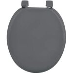 Abattant wc universel - [marque] - anthracite - mdf - 47 x 37 x 5 cm