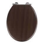 Abattant wc - wenge - mdf - easy close et fix clip wenko Abattant wc - wenge - mdf - easy close et fix clip wenko