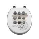 Abattant wc - zenit - 37. 5 x 46 cm - gris - mdf avec charni�res en m�tal - universel