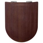 Abattant wood slim d�clipsable en bois fonc�