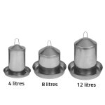 Abreuvoir poules a double paroi en t�le galvanis�e de 4 l