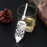 Absinthe cuillre en acier inoxydable, tasse en verre, cuillres a boisson, cuillre filtre, ustensiles ...