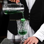 Absinthe cuillre en acier inoxydable, ustensiles de bar a cocktail, cuillre amre, tasse en verre, ...