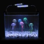 Accessoires artificiels d'aquarium de poissons a m�duses fluorescentes, d�coration d'aquarium a m�duses ...
