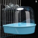 Accessoires de bain transparents pour perruche, baignoire pour perroquets, douche pour canari, perruche, ...