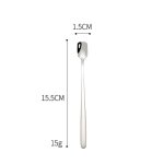Accessoires de cuisine en forme de tête carrée en acier inoxydable 304, cuillère a café a long manche, ... Accessoires de cuisine en forme de tête carrée en acier inoxydable 304, cuillère a café a long manche, ...