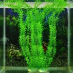 Accessoires d'eau artificielle verte, plante ornementale en plastique c�ramique plastique herbe artificielle ...