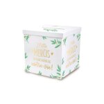 Accessoire de mariage / urne mille mercis pliable / dimensions : 21 x 21 x 19 cm