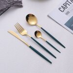 Acier inoxydable acier inoxydable portugais 24 pices ensemble de dner ensemble dor cratif cuisine ...