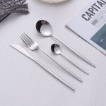 Acier inoxydable acier inoxydable portugais 24 pieces ensemble de dner ensemble dor cratif cuisine ...