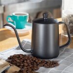 Acier inoxydable support de fixation cafeti�re avec couvercle col de cygne arrosoir longue bouche cafeti�re ...