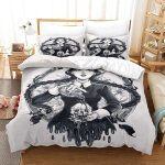 Adams family parure de lit imprim��e en d pi��ceshousse de couette en polycoton douce et confortableavec ...