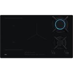 Aeg table de cuisson mixte 2 feux gaz + 2 zones induction hdb95623nb 8000 mixed grilles fonte 90 cm