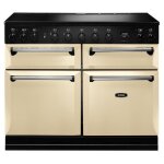 Aga masterchef deluxe 110 cuisini�re electrique plaque avec zone � induction chrome, cr�me