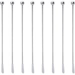 Agitateurs a cocktail en acier inoxydable, btonnets a cocktail, btonnets d'agitation a caf, 8 pices ...