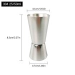 Agitateur de mesure en acier inoxydable, standard pour bar, ix, vin, cocktail, touriste, jigger, boissons ... Agitateur de mesure en acier inoxydable, standard pour bar, ix, vin, cocktail, touriste, jigger, boissons ...