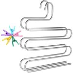 Aidbucks cintre pantalon 6clips sont fournis s - type cintres antiderapant pantalons multi - usages portemante ...