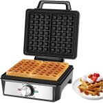 Aigostar gaufrier pour 2 gaufres belges, 1600w, plaques profondes antiadhesives, 20, 2x17, 2x2 cm, gauffrier ...