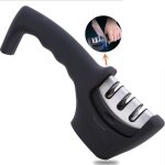 Aiguiseur de couteaux professionnel manuel 3 en 1 outil afftage de poche acier cramique antidrapant ...