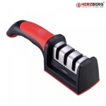 Aiguiseur de couteaux robuste rouge herzberg hg8101 - blk