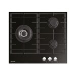 Airlux atv63tbk table de cuisson au gaz verre noir - 3 foyers