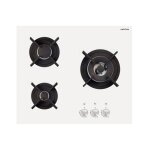 Airlux av635hwh - table de cuisson au gaz - 3 plaques de cuisson - niche - largeur : 55 cm - profondeur ...