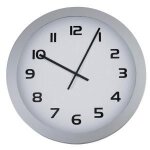 Alba horgiant horloge murale ronde g�ante diam�tre 60 cm gris m�tal