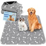 Alese s, 2 pices tapis absorbant chien, 60x90 tapis pour chiots avec fond antidrapant, puppy pads anti ...