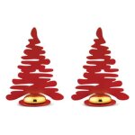 Alessi - lot de 2 marque - places - barkplace tree - rouge - rouge