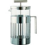Alessi - 9094 / 3 - cafetire presso - filtre ou a infusion en acier inoxydable 18 / 10 brillant et verre ...