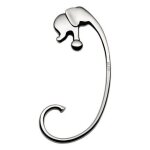 Alessi - accroche sac jumbo en inox 12 x 5 cm - gris