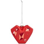 Alessi - boule coeur - amore al cubo - verre souffl� - rouge