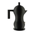 Alessi - cafetire espresso en fonte aluminium noirepulcina - noir