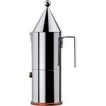 Alessi cafetire italienne 90002 / 6 la conica cafetire espresso en acier inoxydable 18 / 10 avec fond ...