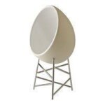 Alessi cgh01 ramequin pour cuire et servir les oeufs en c�ramique stoneware supports en acier inoxydable ...