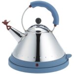 Alessi mg32 az - bouilloire électrique sans fil inox - bleu clair - 1. 5 litre Alessi mg32 az - bouilloire électrique sans fil inox - bleu clair - 1. 5 litre