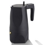 Alessi mt18 / 3b obsidian cafetire expresso en fusion d'aluminium et rsine thermoplastique, finition ...