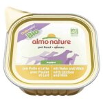Almo nature - p�t�e en barquette daily menu bio puppy au poulet et lait pour chiot - 100g