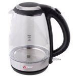 Alpina bouilloire electrique led verre acier inoxydable sans fil 1, 7 litre