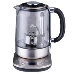 Alpina bouilloire avec infuseur 1, 7 l - 2200 w - thermostat r�glable - acier inoxydable - verre