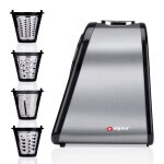 Alpina coupe l�gumes electrique 4 en 1 - multifonctions - 200 watts - acier inoxydable - argent