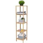 Alpina etag�re salle de bain bambou � meuble salle de bain avec 5 tablettes � etagere cuisine avec bambou ...