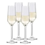 Alpina verres a champagne 22cl lot de 4 pi�ces - convient aussi pour cava et prosecco - compatible lave ...
