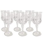 Alpina verres a vin plastique lot de 6 200ml - verre a pied plastique avec effet cristal - convient pour ...