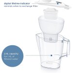 Aluna carafe filtrante blanche (2, 4 l) avec 1 cartouche maxtra pro tout - en - 1 ¿ carafe avec led ...
